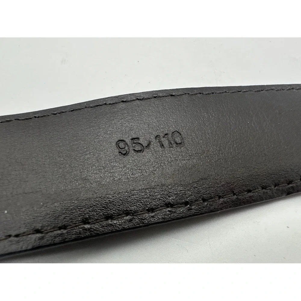 Versace Collection Mens‎ Dark Brown Leather Belt Size 38 95/110 Made in Italy